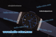 Hublot Classic Fusion Chrono Miyota Quartz PVD Case with Black Dial and Blue Rubber Strap