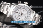 Rolex Pre-Daytona Chrono Miyota OS20 Quartz Stainless Steel Case/Bracelet with White Dial and Stick Markers