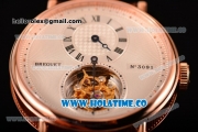 Breguet Grand Complication Tourbillon Swiss Tourbillon Manual Winding Rose Gold Case with White Dial and Roman Numeral Markers