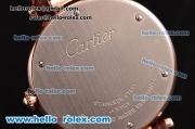Cartier Le Cirque Animalier de Cartier Miyota OS2035 Quarz Rose Gold Case with White Dial and Brown Leather Strap