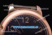 U-Boat Chimera Automatic Asia ST25 Automatic Rose Gold Case Brown Dial Brown Leather Strap and Arabic Number Markers