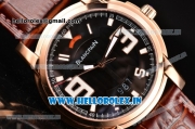 BlancPain L-Evolution Automatic 8 Days Miyota 9015 Automatic Rose Gold Case with Black Dial and White Markers (G5)