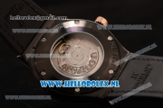 Hublot Classic Fusion 9015 Auto PVD/Rose Gold Case with Black Dial and Black Leather Strap