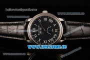 Blancpain ST25 Automatic Steel Case with Black Dial and Black Leather Strap