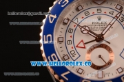 Rolex Yacht-Master II Chronograph Swiss Valjoux 7750 Automatic Two Tone Case with White Dial and Two Tone Bracelet - (BP)