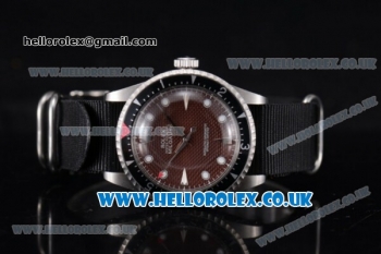 Rolex Milgauss Vintage Asia 2813 Automatic Steel Case with Brown Dial Black Nylon Strap and PVD Bezel