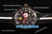 Ferrari Race Day Watch Chrono Miyota OS20 Quartz PVD Case with Black Dial and Silver Stick Markers - One White Subdial