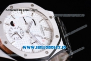 Audemars Piguet Royal Oak Double Time Chrono Asia Automatic Steel Case White Dial With Stick Markers Steel Bracelet