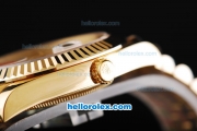 Rolex Day-Date II Automatic Movement Full Gold with Gold Roman Markers and White Dial