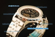 Breitling for Bentley Motors Automatic Tourbillon SS Case with Black Dial and Stainless Steel Strap-Stick Markers