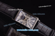 Franck Muller Long Island Tourbillon Automatic Movement PVD Case with White Dial and Black Numeral Markers