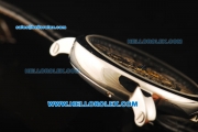 Cartier Rotonde De Cartier Skeleton Automatic Movement Steel Case with Black Leather Strap