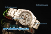 Rolex Daytona II Chronograph Swiss Valjoux 7750 Automatic Movement Full Steel with White Dial and White Markers