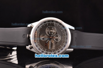 Tag Heuer Mikrogirder 2000 Chronograph Miyota Quartz Steel Case with Chocolate Dial and Black Rubber Strap