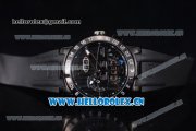 Ulysse Nardin Executive Dual Time & Big Date Asia ST25 Automatic PVD Case Black Dial White Markers and Black Rubber Strap Ulysse Nardin Executive Dual Time & Big Date Asia ST25 Automatic PVD Case Black Dial White Markers and Black Rubber Strap