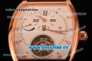 Vacheron Constantin Malte Tourbillon Regulateur Swiss Tourbillon Manual Winding Rose Gold Case with White Dial Brown Leather Strap and Arabic Numeral Markers (TF)