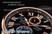 Ulysse Nardin Maxi Marine Power Reserve Asia ST25 Automatic Rose Gold Case with Black Rubber Strap Black Dial Roman Markers