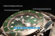 Rolex Submariner Clone Rolex 3135 Automatic Steel Case Green Dial With Dots Markers Steel Bracelet( AR)