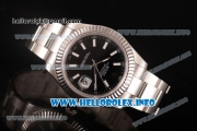 Rolex Datejust II Swiss ETA 2836 Automatic Full Steel with Black Dial and Luminous Stick Markers (BP)