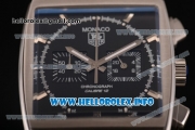 Tag Heuer Monaco Calibre 12 Chrono Miyota OS20 Quartz Full Steel with Black Dial and Silver Stick Markers