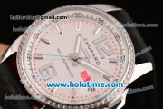 Chopard Mille Miglia Gran Turismo XL Miyota OS2035 Quartz Steel Case with Grey Dial and Diamond Bezel