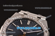 Audemars Piguet Royal Oak 41MM Swiss Tourbillon Manual Winding Full Steel with Diamonds Bezel and Blue Dial (FT)