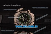 Hublot King Power Oceanographic Diver 4000 Swiss ETA 2892 Automatic Titanium Case with Black Dial and Black Rubber Strap