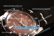 Rolex Milgauss Vintage Asia 2813 Automatic Steel Case with Brown Dial and Black Nylon Strap