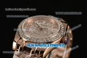 Rolex Datejust Pearlmaster 39MM Asia 2813 Automatic Rose Gold Case/Bracelet with Diamonds Dial and Roman Numeral Markers