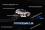 Richard Mille RM010 Miyota 9015 Automatic Steel/Diamonds Case with Skeleton Dial and Blue Inner Bezel