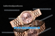 Rolex Datejust Swiss ETA 2671 Automatic Rose Gold Case with Pink Dial Stick Markers and Rose Gold Bracelet (BP)