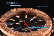 Hublot Big Bang King Swiss Valjoux 7750-CHG Automatic Rose Gold Case with stick Markers and Black Rubber Strap