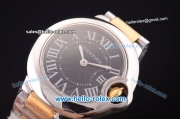 Cartier Ballon bleu de Swiss ETA Quartz Steel Case with Black Dial and Two Tone Strap