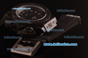 Hublot King Power Swiss ETA 2836 Automatic Carbon Fiber Case with Black Dial and Black Rubber Strap