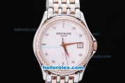 Patek Philippe Classic Rose Gold&Diamond Bezel-Diamond Marking with White Dial