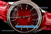 Rolex Cellini Time Asia 2813 Automatic Steel Case with Silver Stick Markers and Black/Red Dial