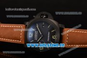Panerai PAM 00386 Luminor Marina 1950 3 Days Asia ST25 Automatic PVD Case with Brown Leather Strap Green Markers and Black Dial