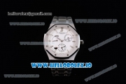 Audemars Piguet Royal Oak Double Time Chrono Asia Automatic Steel Case White Dial With Stick Markers Steel Bracelet