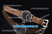 Zenith Heritage Pilot Ton-up Miyota Automatic Steel Case with Black Dial and Brown Leather Strap Arabic Numeral Markers