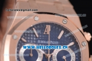 Audemars Piguet Royal Oak Seiko VK64 Quartz Rose Gold Case/Bracelet Blue Dial and Stick Markers (EF)