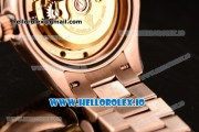 Rolex Datejust Swiss ETA 2671 Automatic Rose Gold Case with Brown Dial Stick Markers and Rose Gold Bracelet (BP)