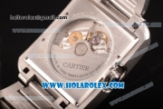 Cartier Tank Anglaise Miyota 9015 Automatic Steel Case/Bracelet with Silver Dial and Roman Numeral Markers