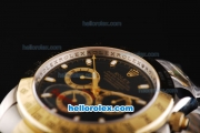Rolex Daytona II Automatic Movement Two Tone with Stick Markers and Black Dial