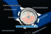 Ulysse Nardin El Toro / Black Toro Asia Automatic Steel Case with Blue Dial Silver Stick Markers and Blue Rubber Strap