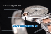 Cartier Ballon Bleu Medium Seiko NH06 Quartz Steel Case with Silver Dial and Roman Numeral Markers Two Tone Bracelet (YF)