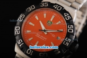 Tag Heuer Formula 1 200 Meters Automatic Movement Full Steel with Orange Dial and Black Bezel