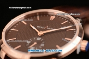 Ulysse Nardin Classico Miyota OS2035 Quartz Rose Gold Case with Stick Markers Brown Dial and Brown Leather Strap