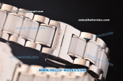 Tag Heuer Formula 1 Lady Swiss Ronda Quartz White Ceramic/Diamond Bezel with White Dial - Diamond Markers and Steel/Ceramic Strap