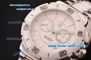 Tag Heuer Formula 1 Lady Swiss Ronda Quartz White Ceramic Bezel with White Dial - Stick Markers and Steel/Ceramic Strap