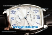 Breguet Heritage Asia Automatic Steel Case White Dial With Roman Numeral Markers Black Leather Strap